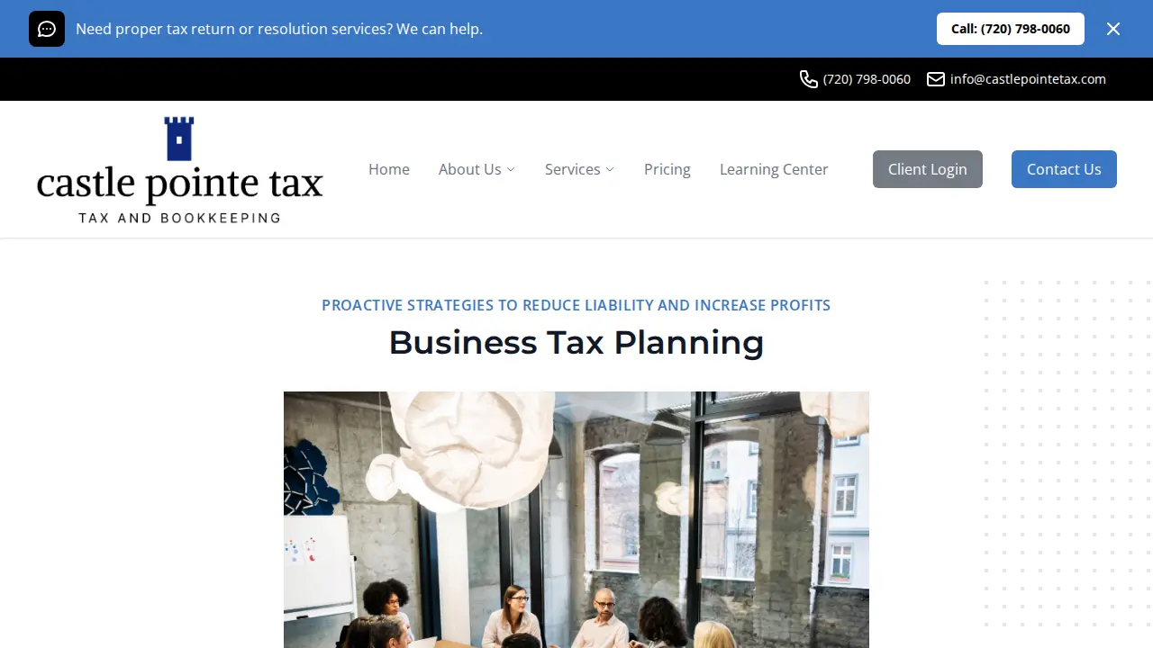 Castle Pointe Tax page