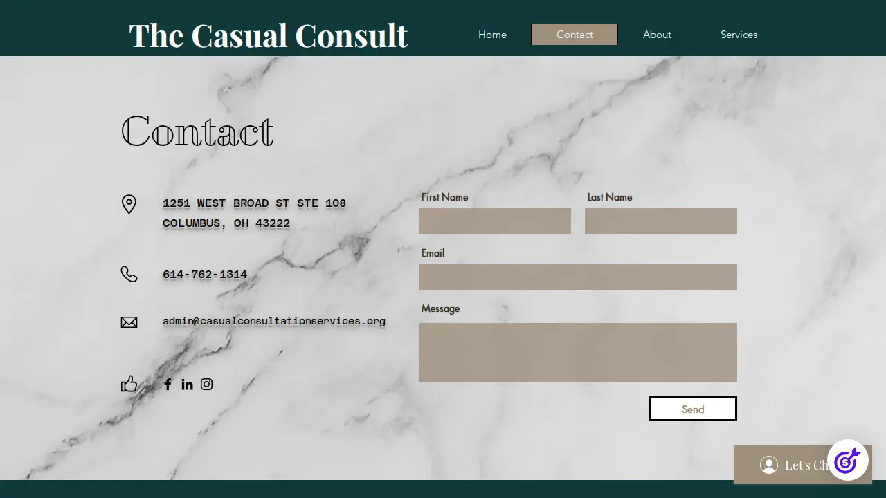 Casual Consult page