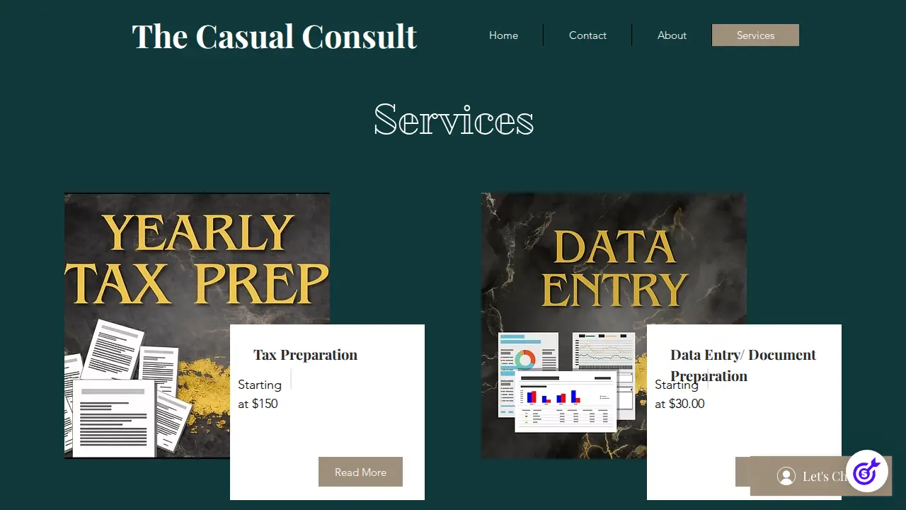 Casual Consult page