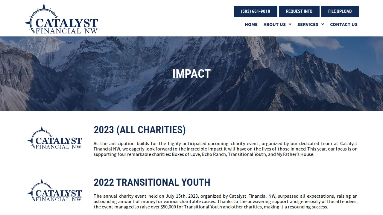 Catalyst Financial NW page