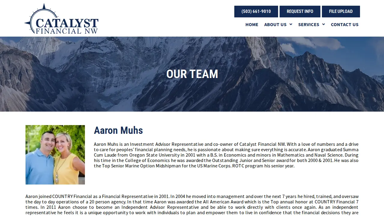 Catalyst Financial NW page