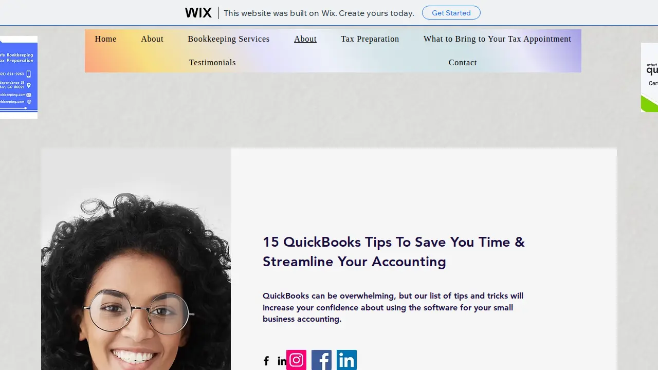 Common Cents Bookkeeping and Tax Preparation page