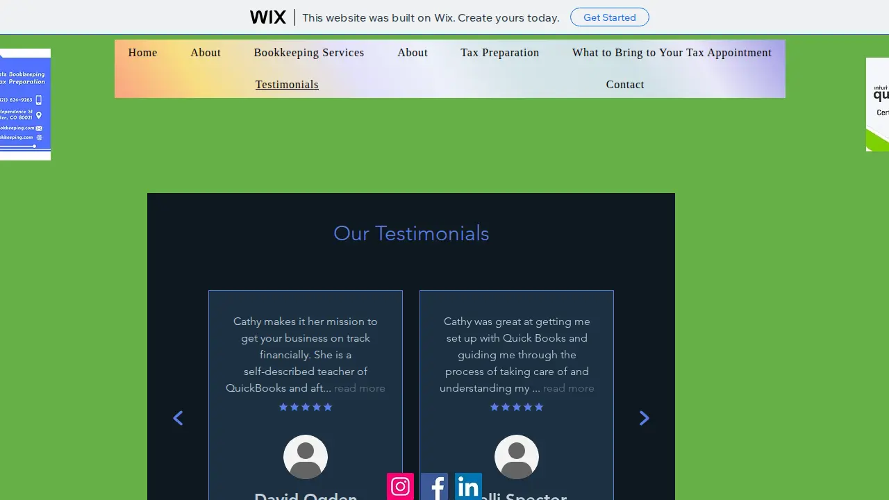 Common Cents Bookkeeping and Tax Preparation page