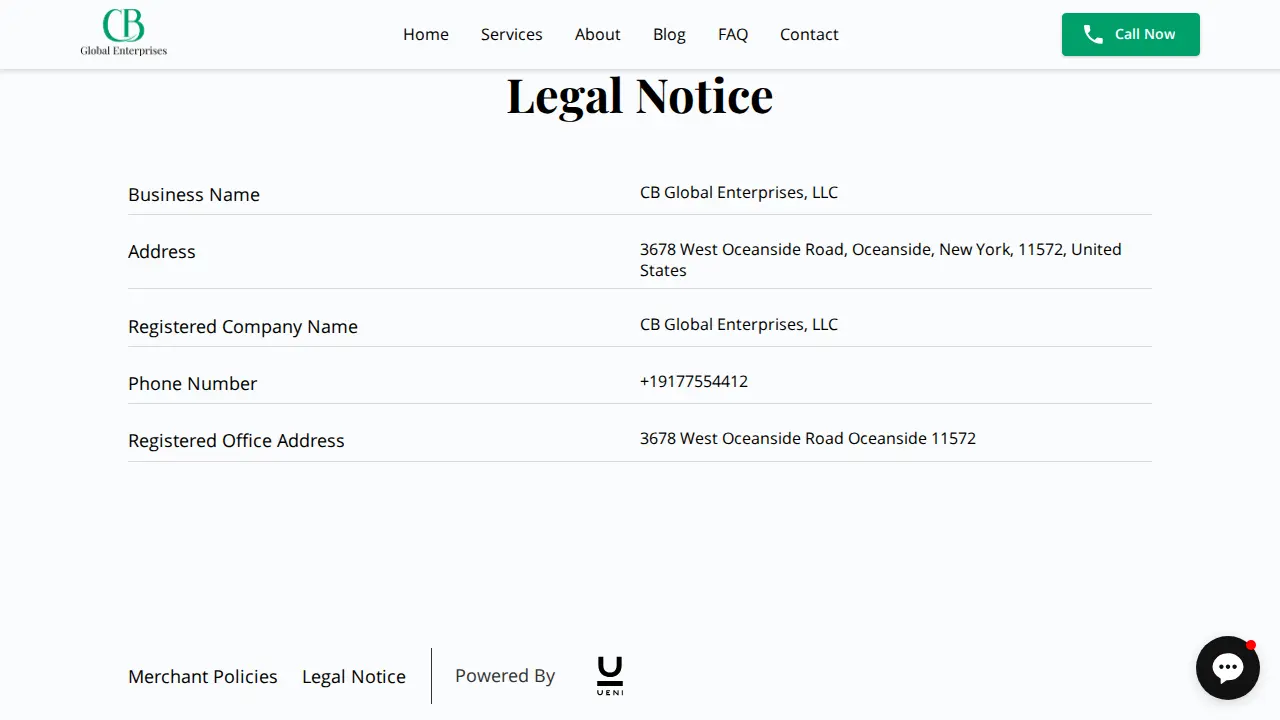 CB Global Enterprises, LLC page
