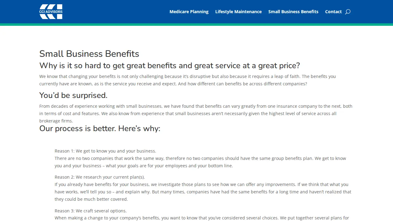 CCI Advisors, Inc. page