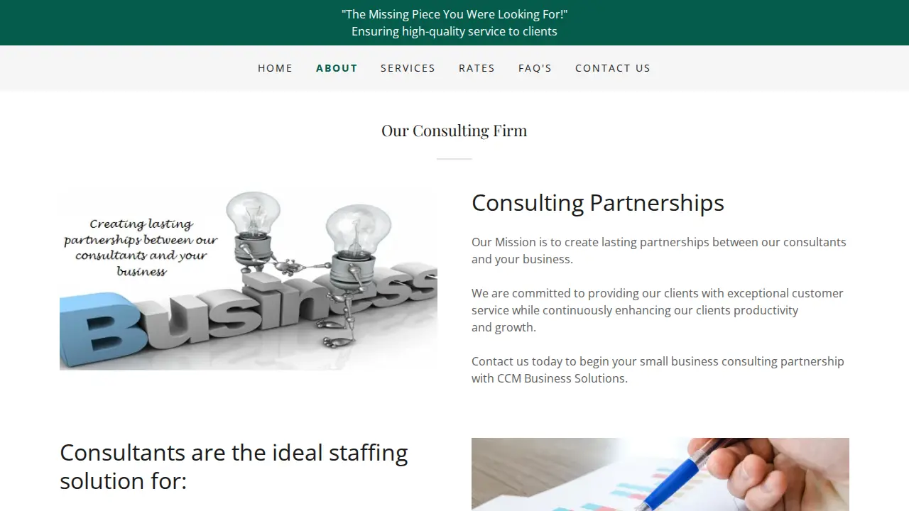 CCM Business Solutions Inc page