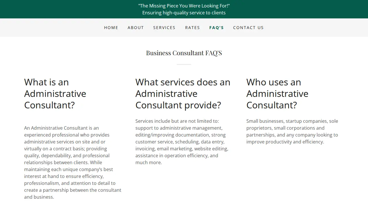CCM Business Solutions Inc page