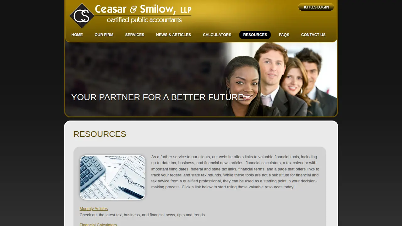 Ceasar & Smilow LLP page