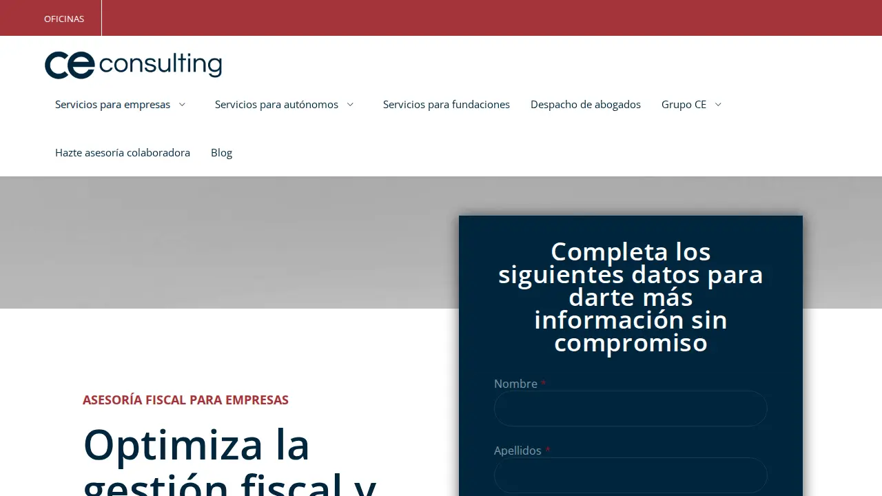 CE Consulting page