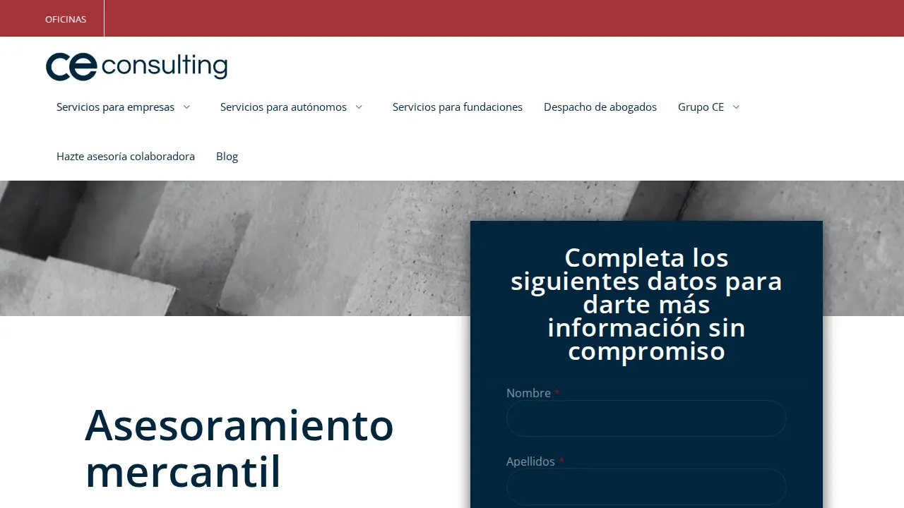 CE Consulting page
