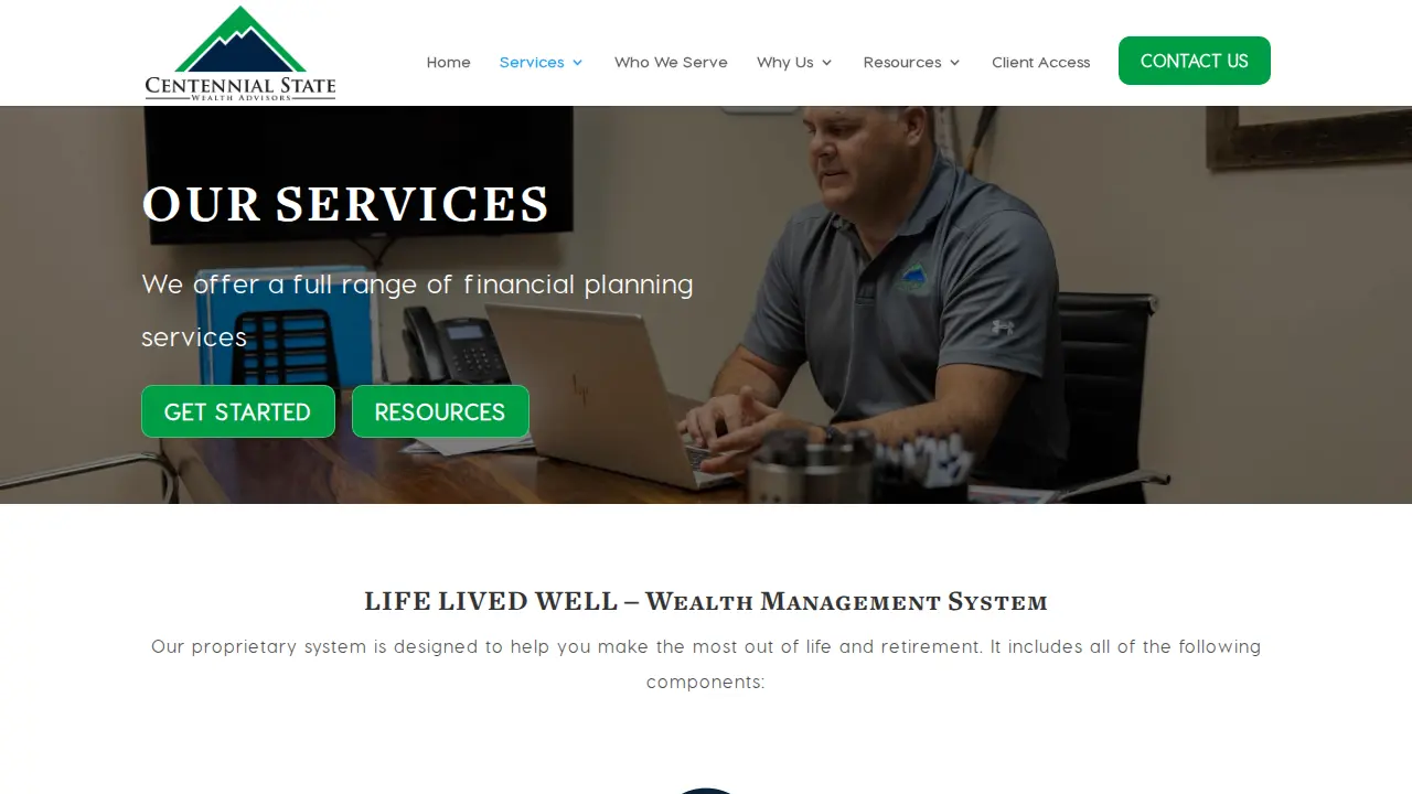 Centennial State Wealth Advisors, Doug Applegate, Raymond James page