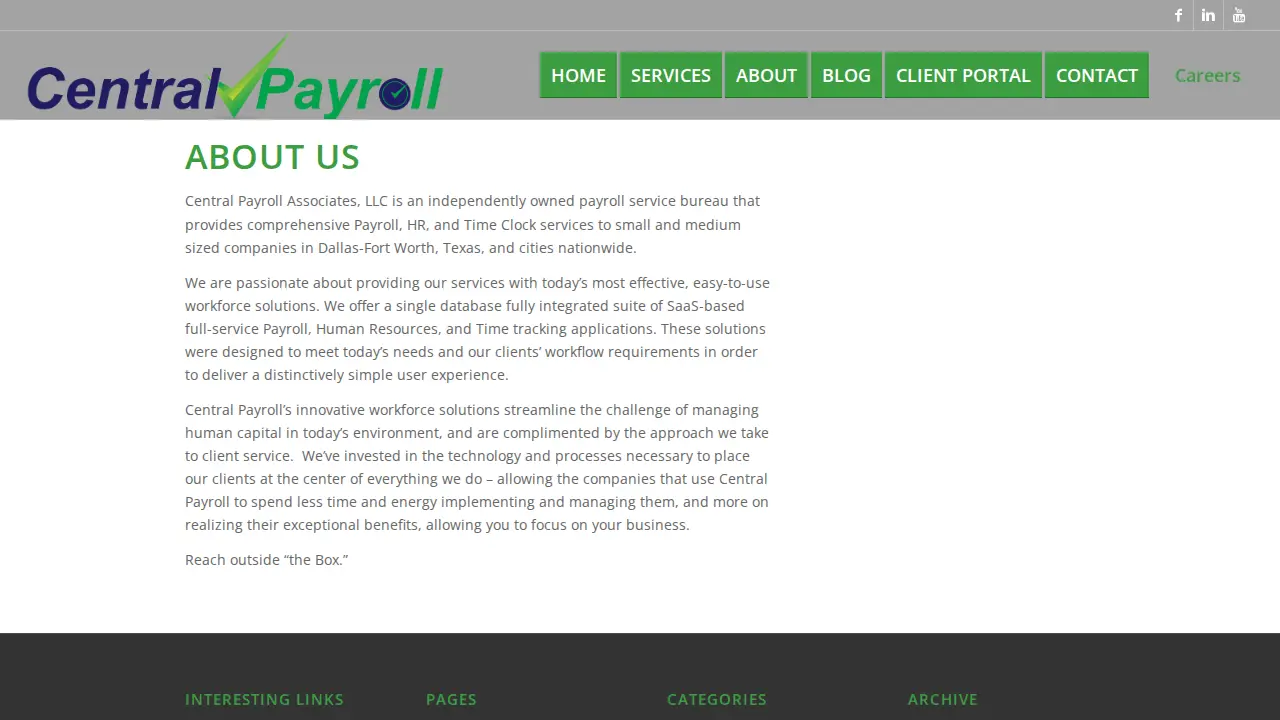 Central Payroll Associates page