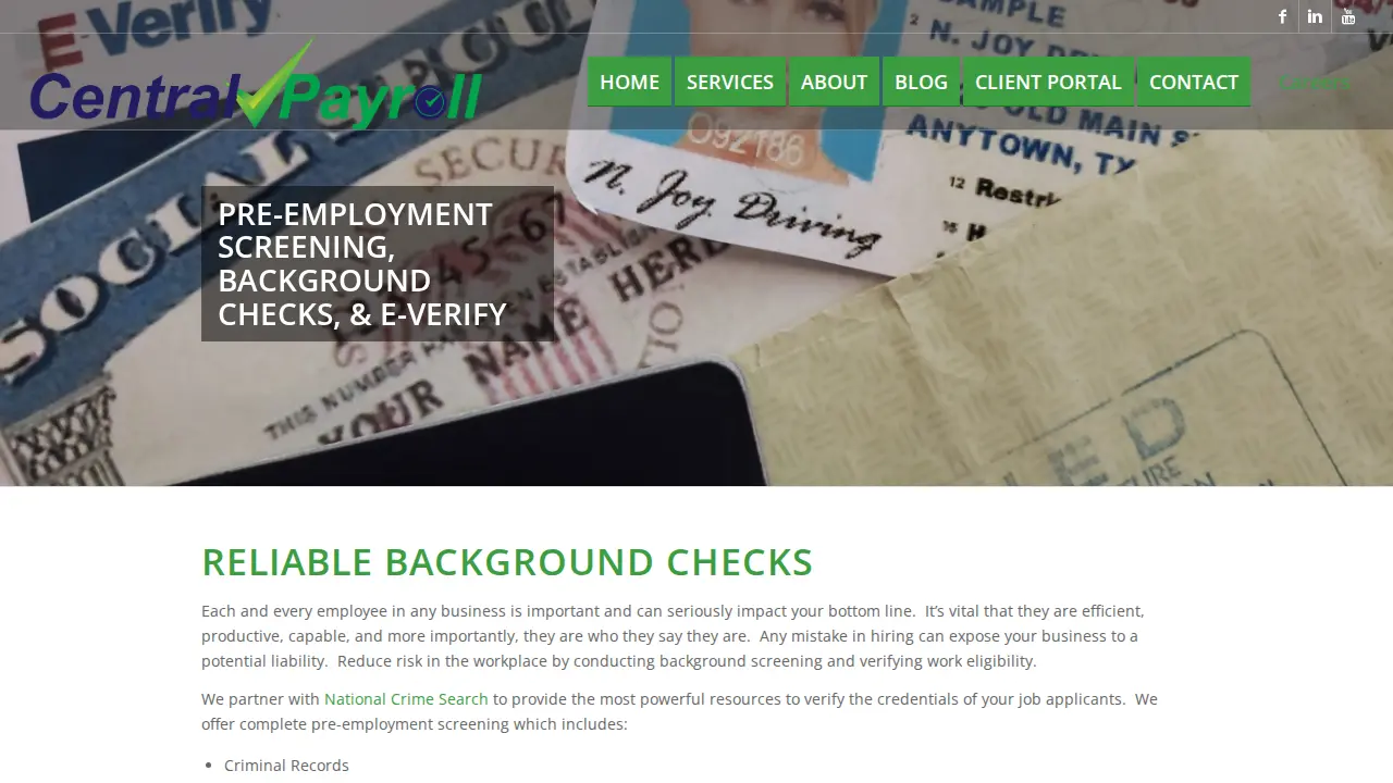 Central Payroll Associates page