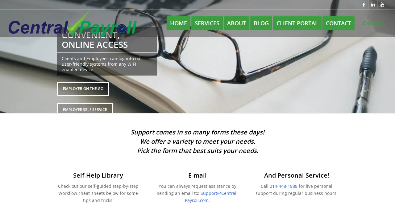 Central Payroll Associates page