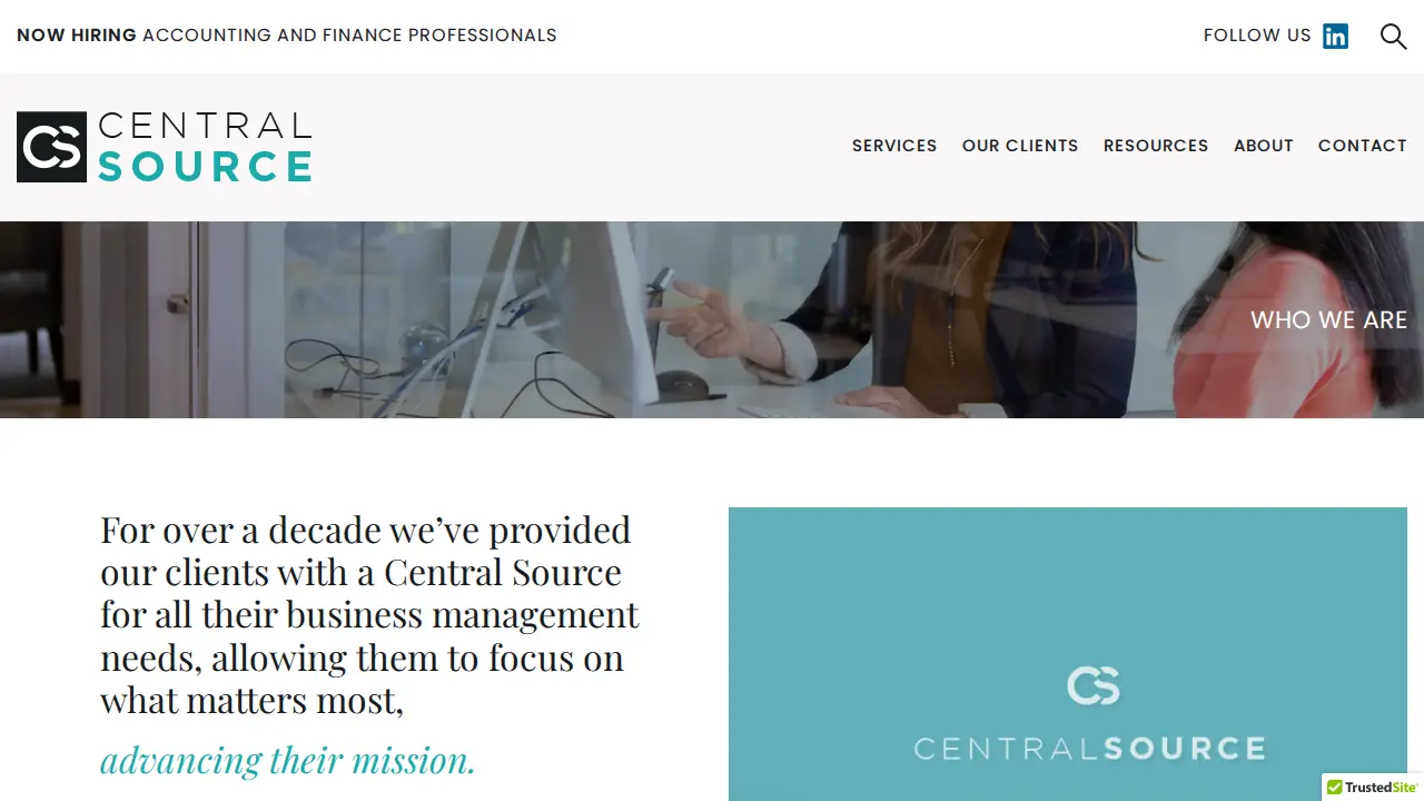 Central Source Inc page