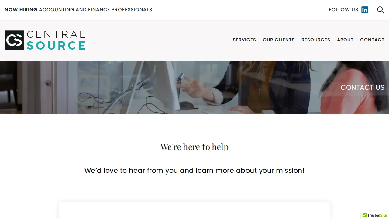 Central Source Inc page