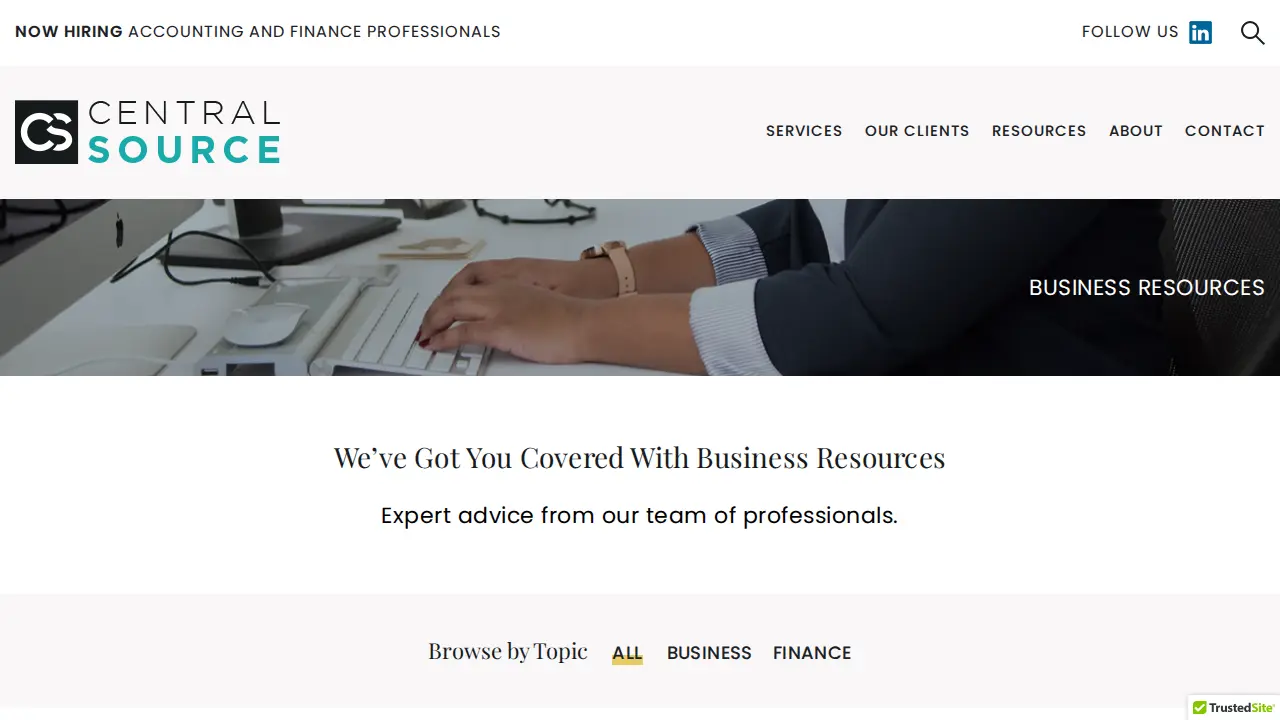 Central Source Inc page