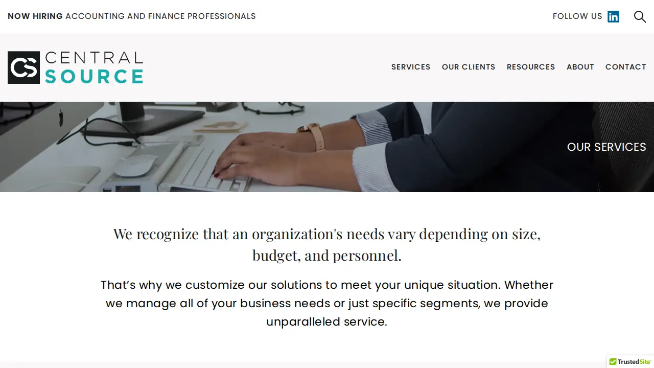 Central Source Inc page