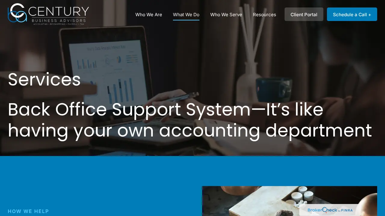Century Business Advisors page