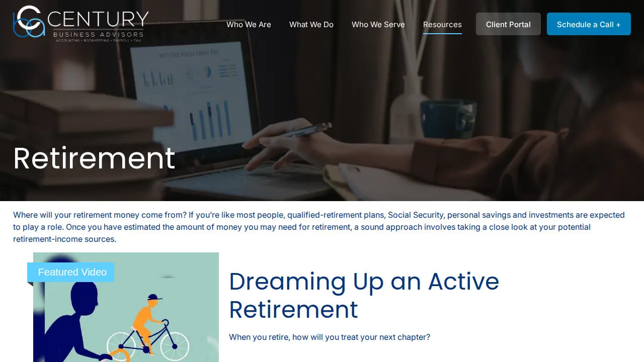 Century Business Advisors page