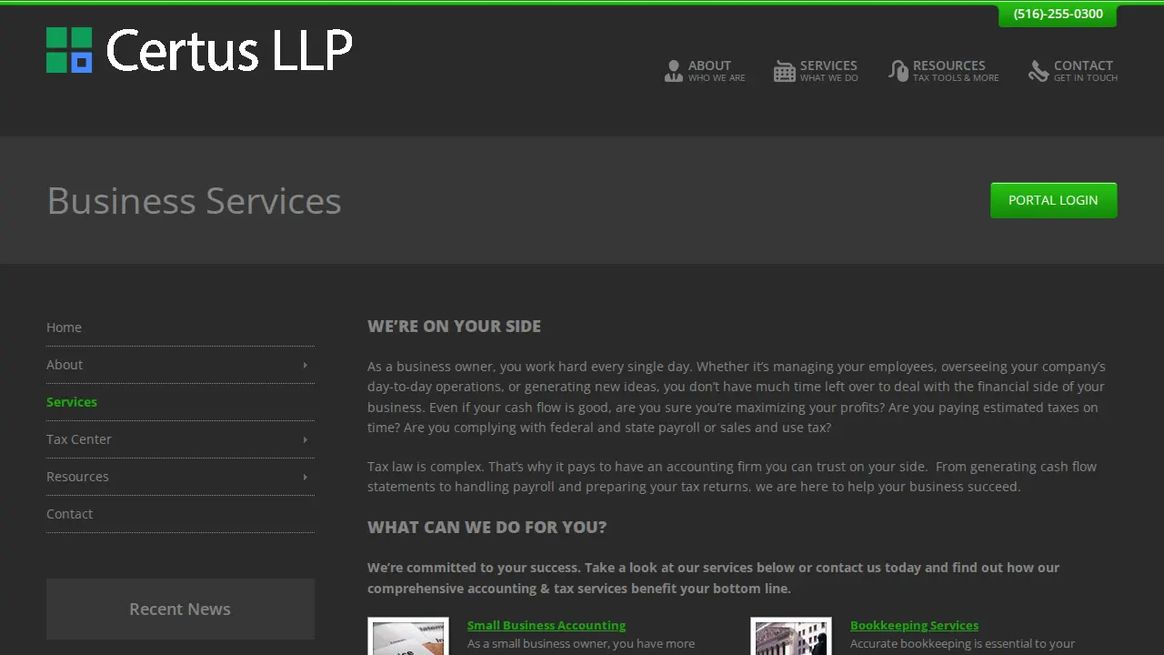 Certus LLP page