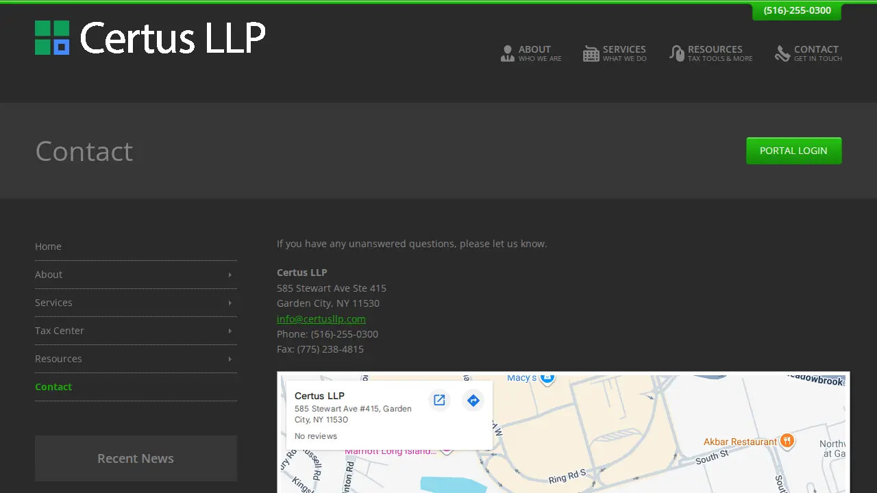 Certus LLP page