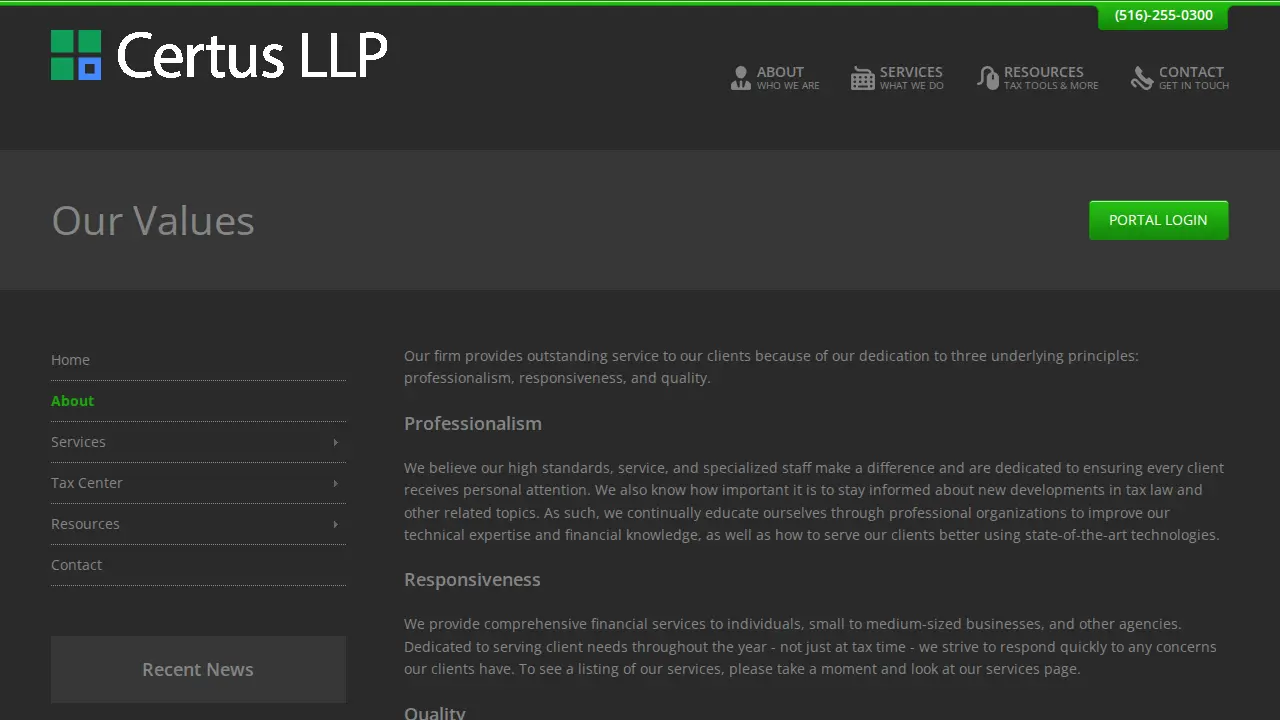 Certus LLP page