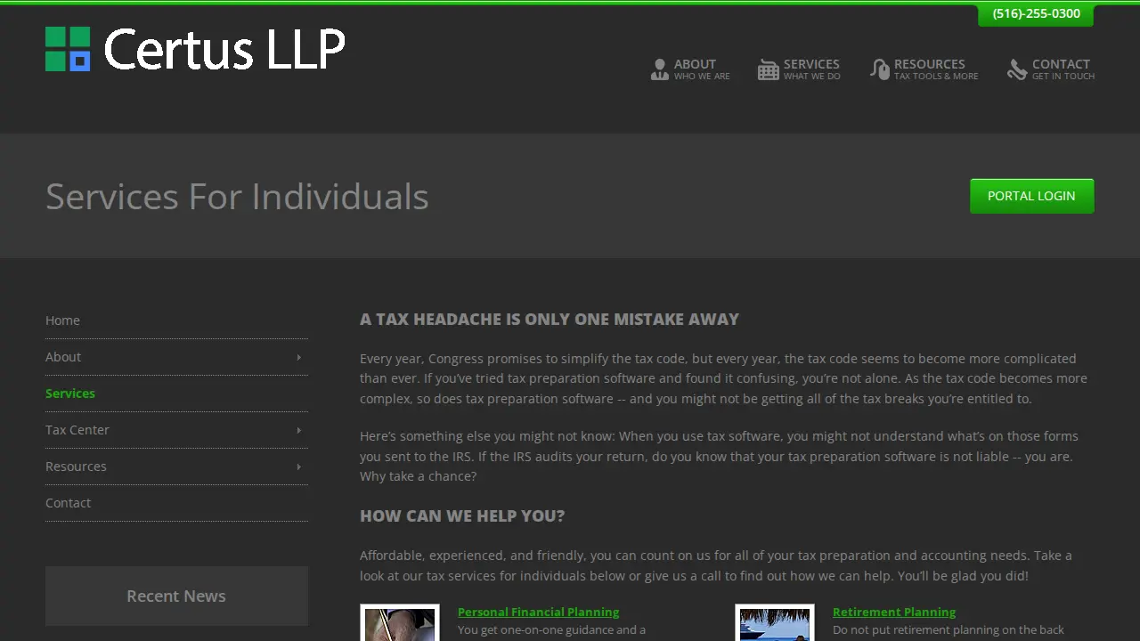 Certus LLP page