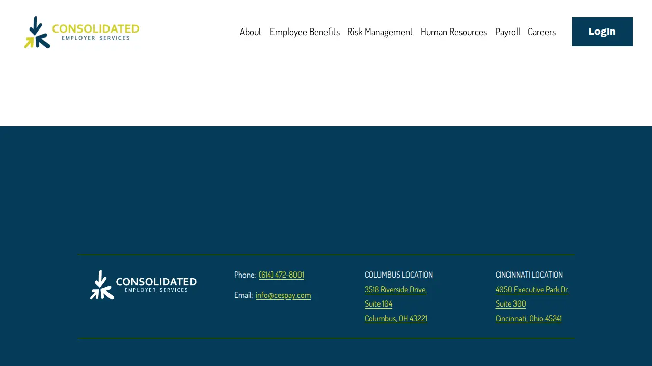 Consolidated Employer Services, Inc. page