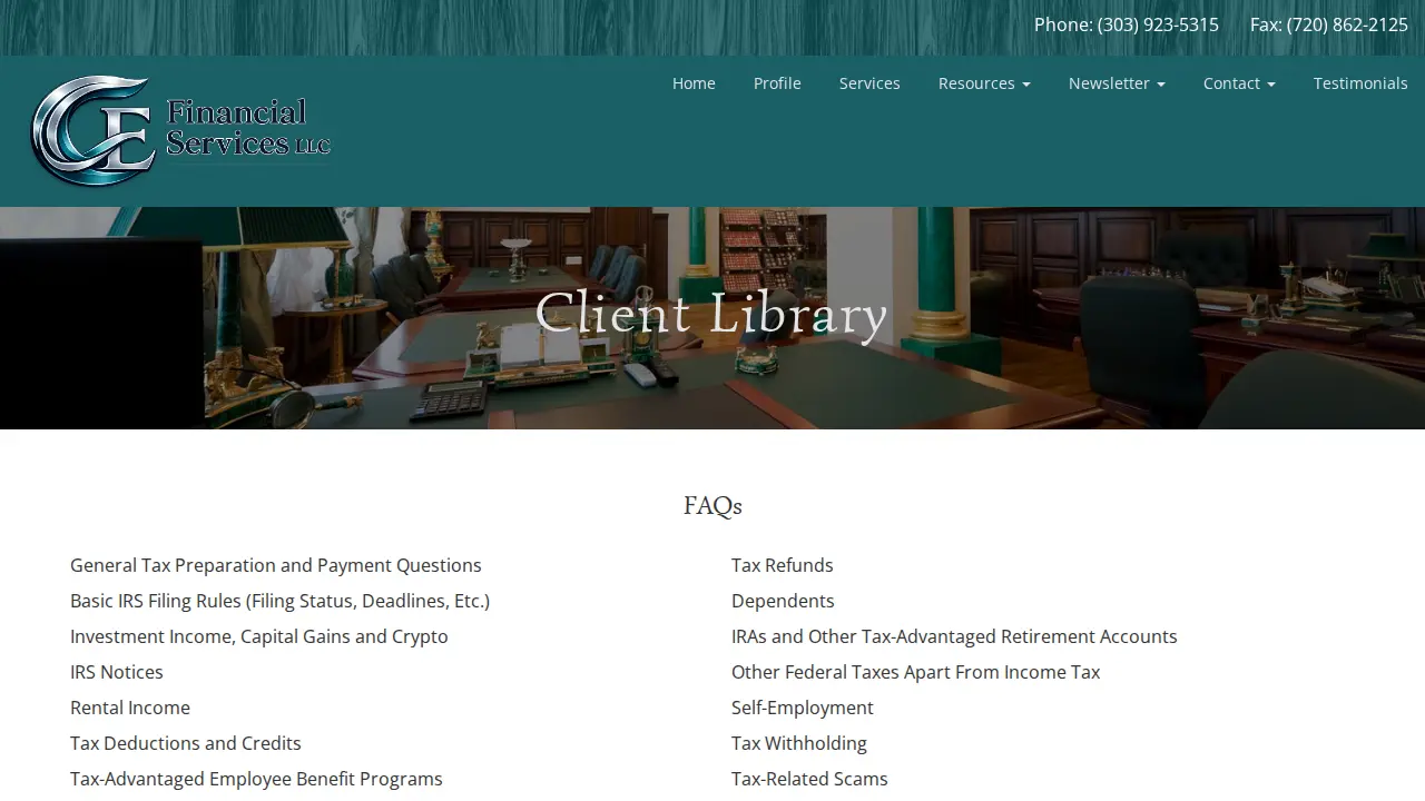 C & E Financial Services, LLC page