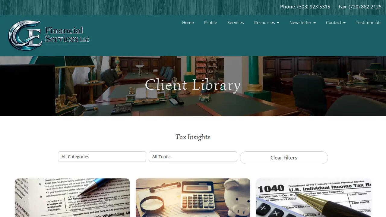 C & E Financial Services, LLC page
