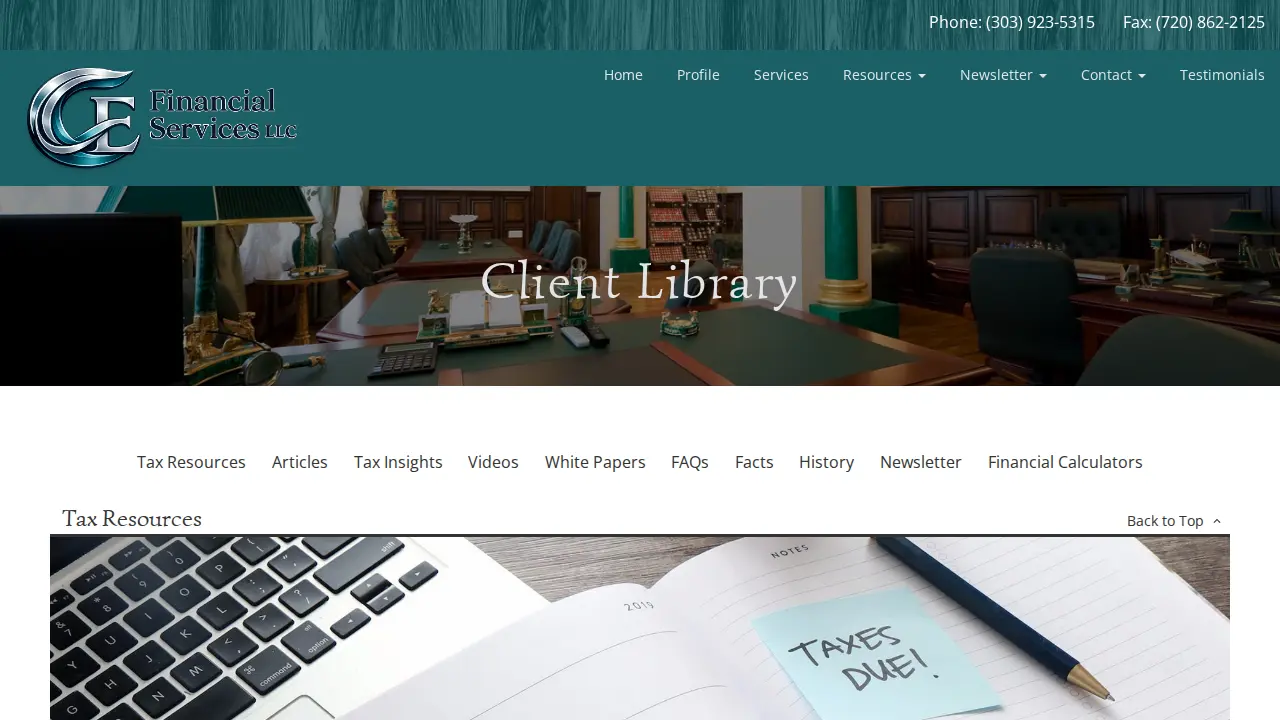 C & E Financial Services, LLC page