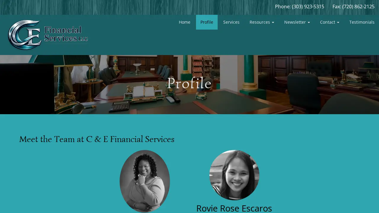 C & E Financial Services, LLC page