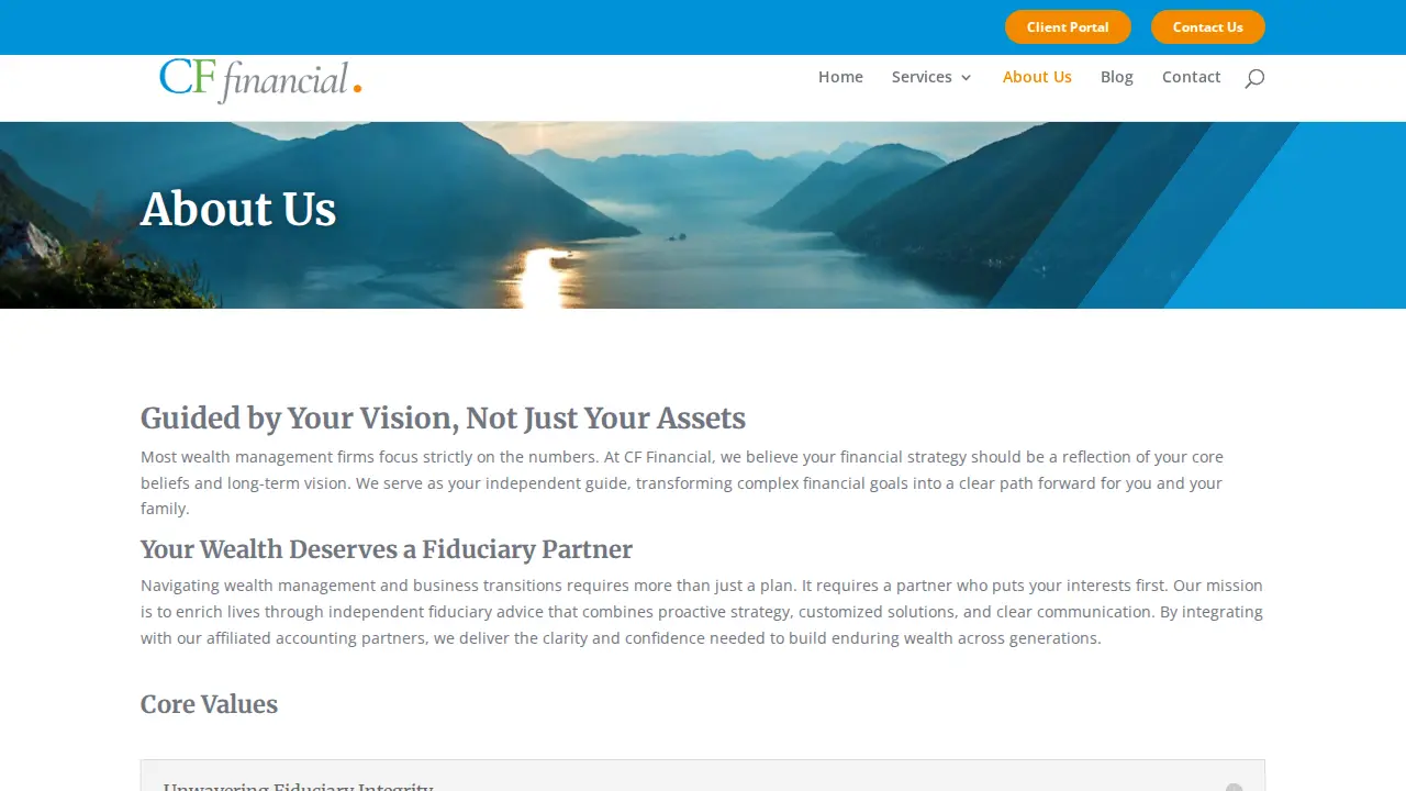 CF Financial page