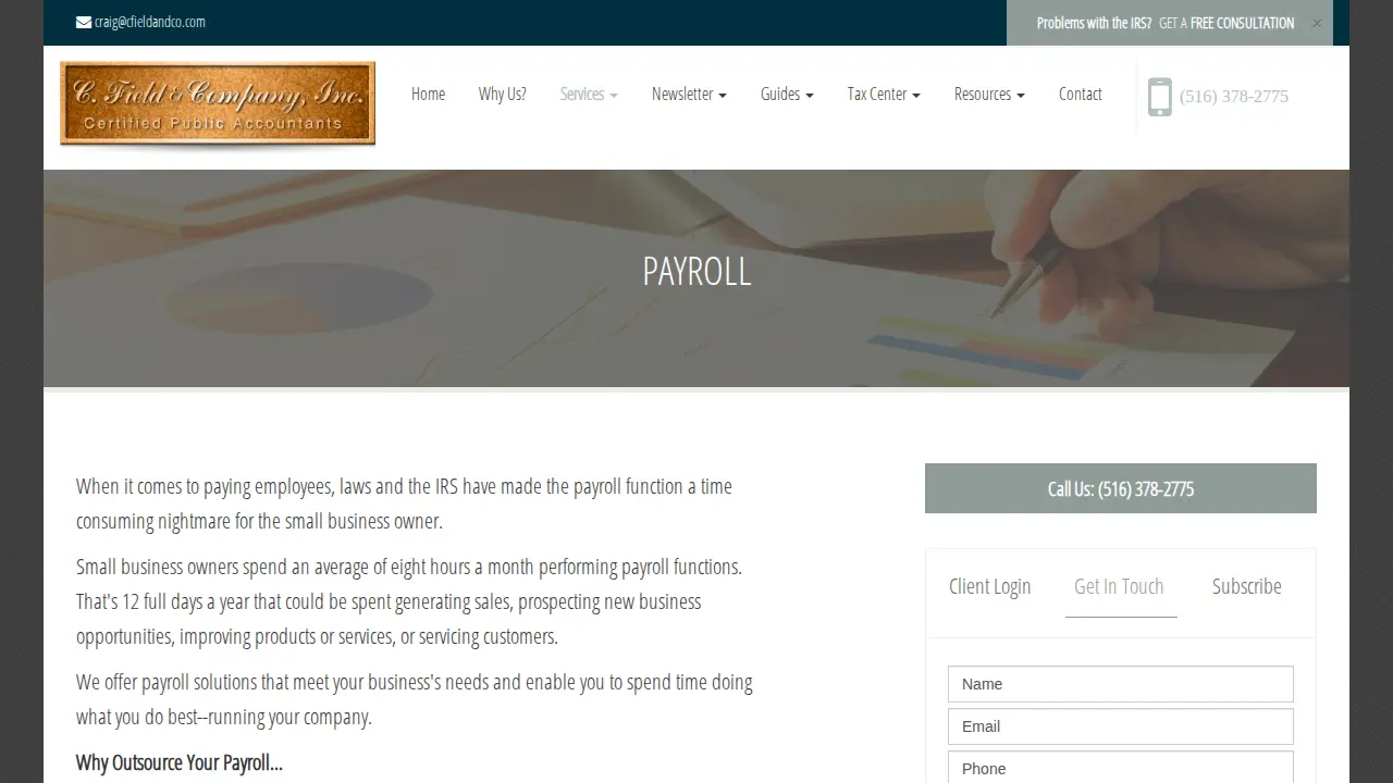 C. Field & Company, Inc. page