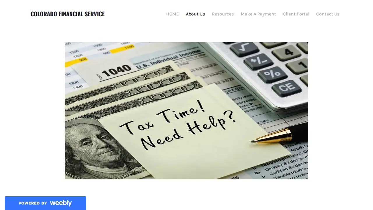 Colorado Financial Service page