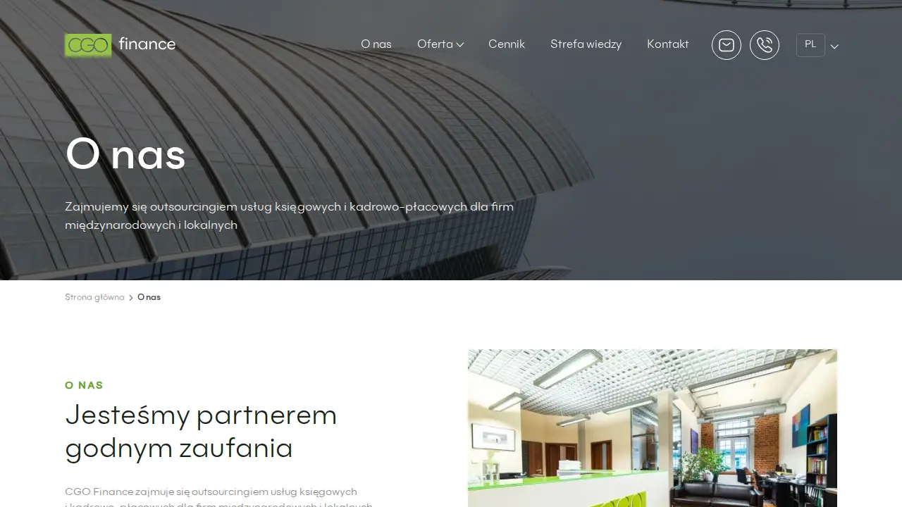 Biuro rachunkowe CGO Finance page