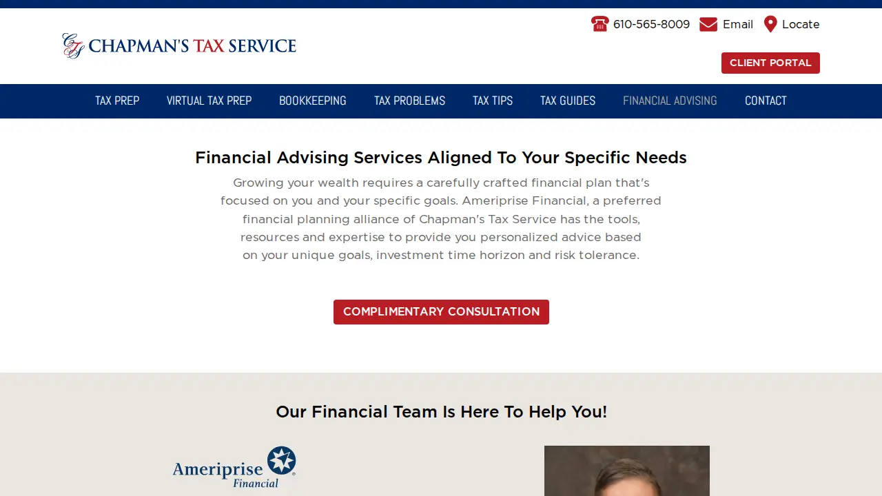 Chapman's Tax Service page