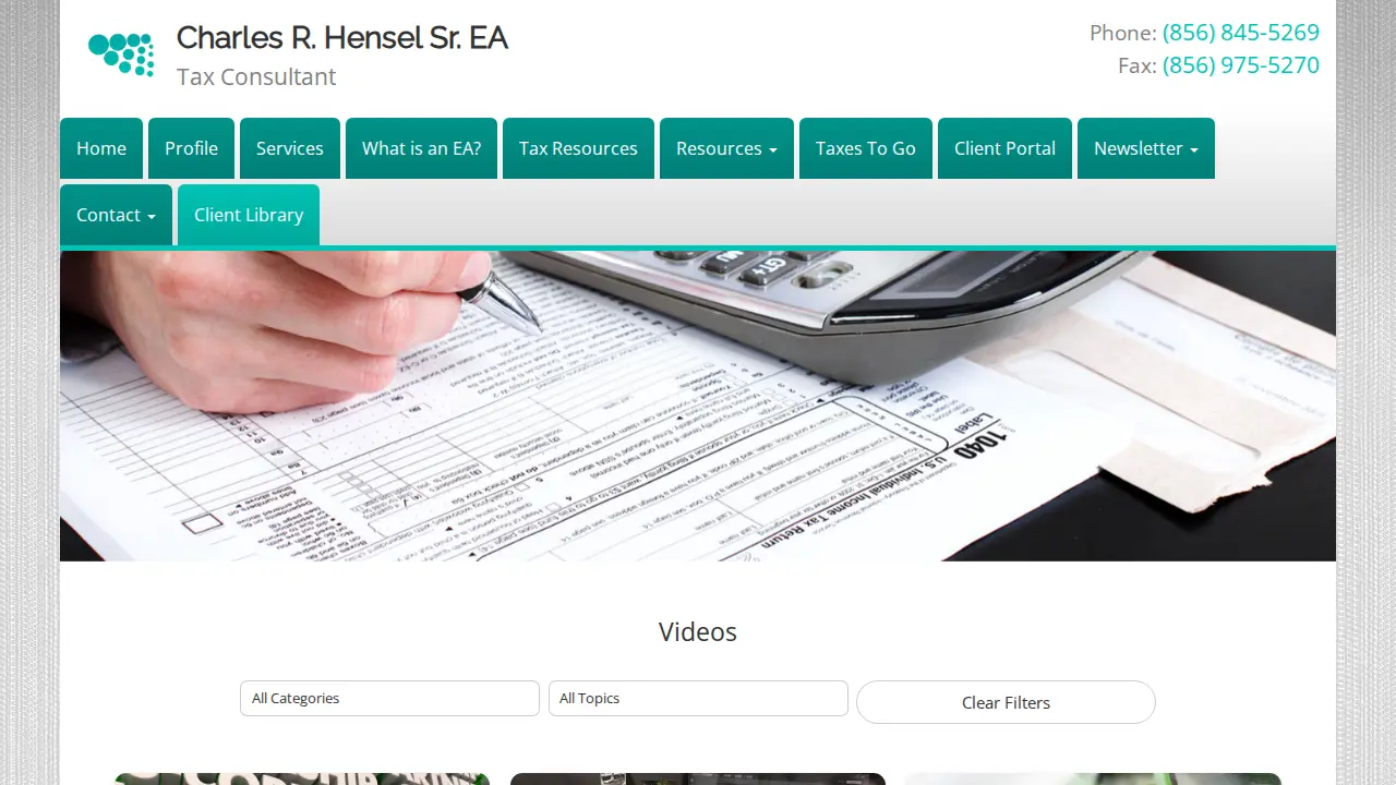 Charles Hensel Sr Tax Consulta page