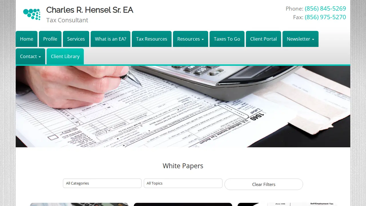 Charles Hensel Sr Tax Consulta page