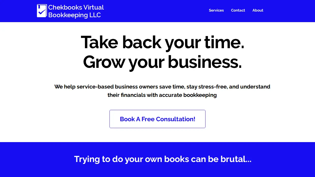 Chekbooks Virtual Bookkeeping LLC website
