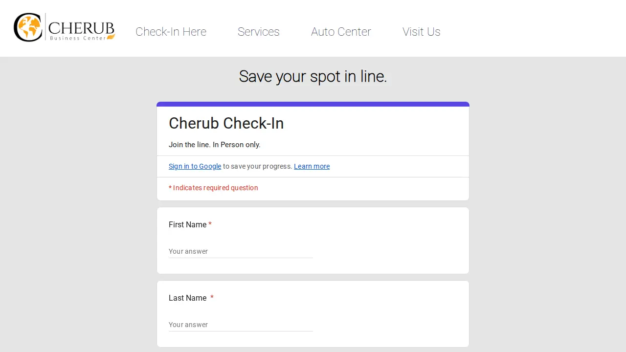 Cherub Business page