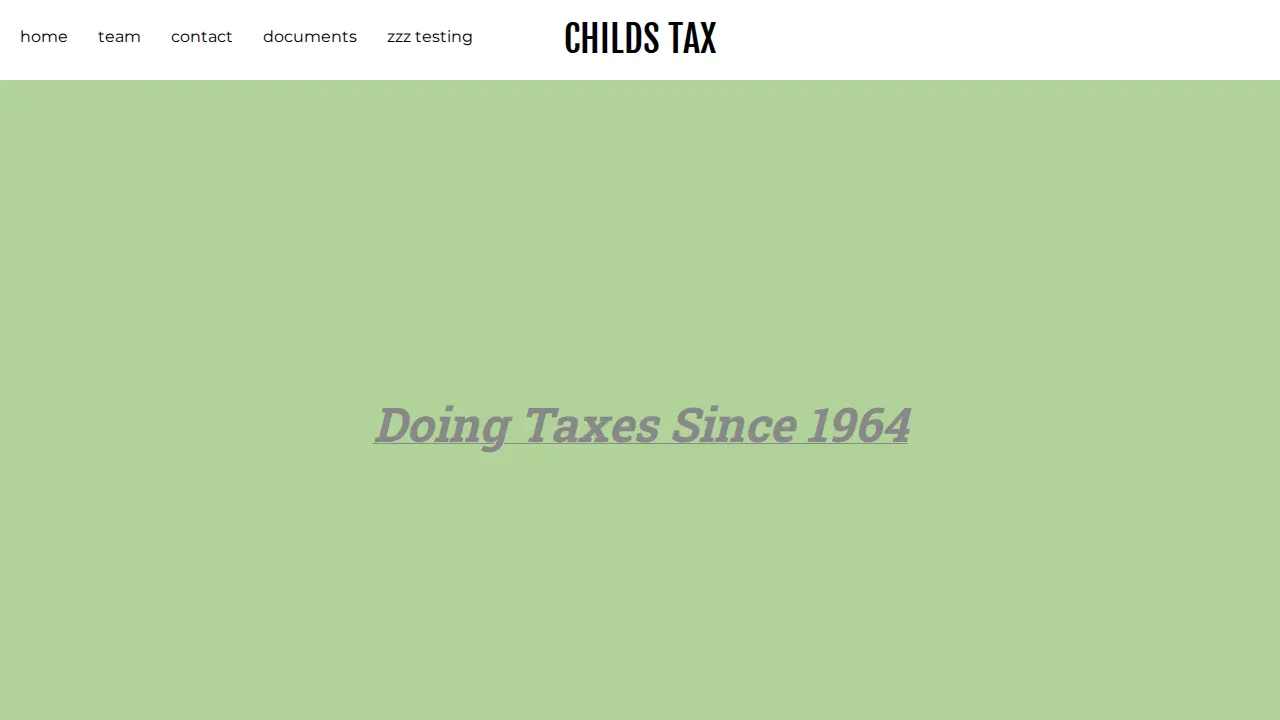 Childs Tax Service page