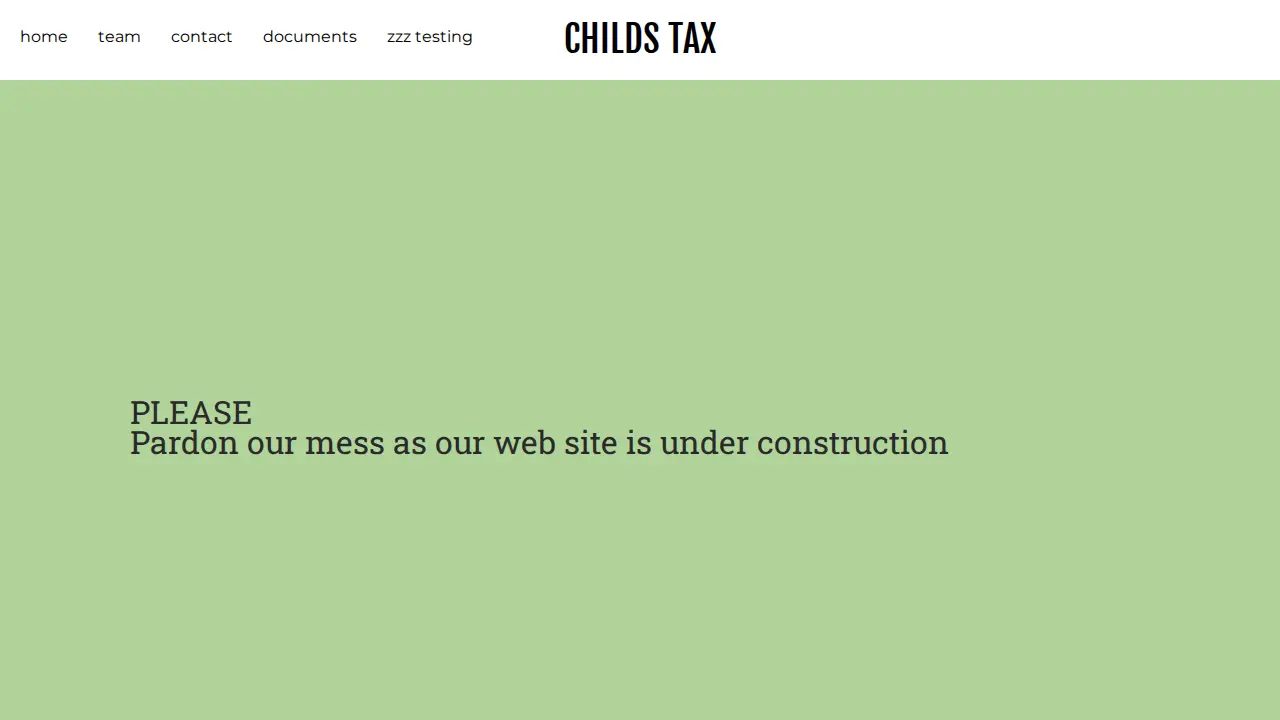 Childs Tax Service page