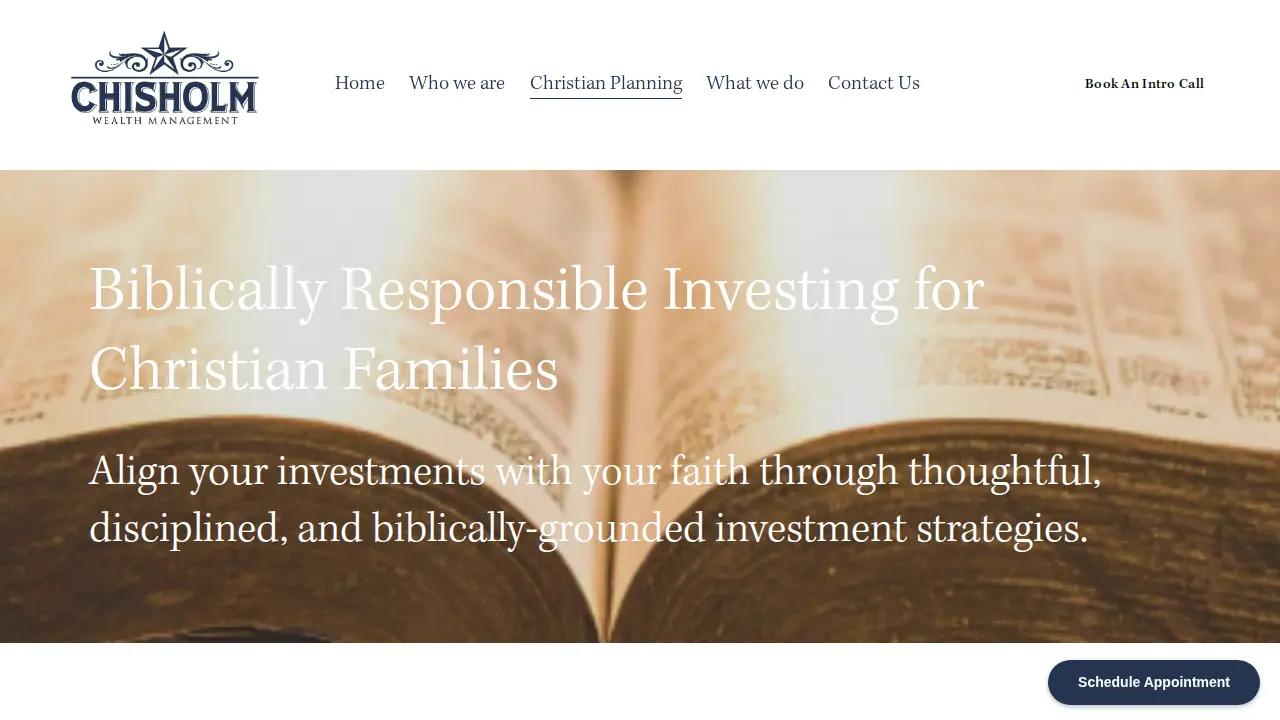 Chisholm Wealth Management page