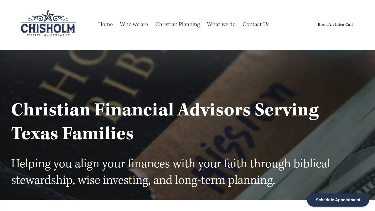 Chisholm Wealth Management page