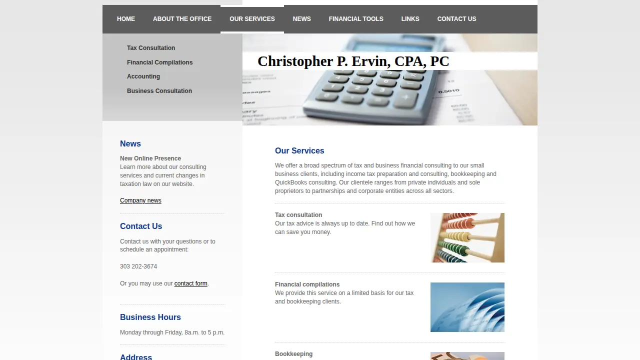 Ervin Christopher CPA page