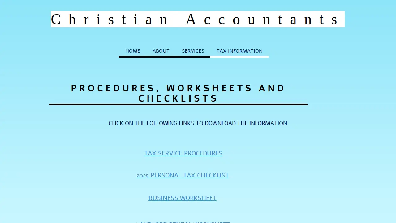 Christian Accountants page