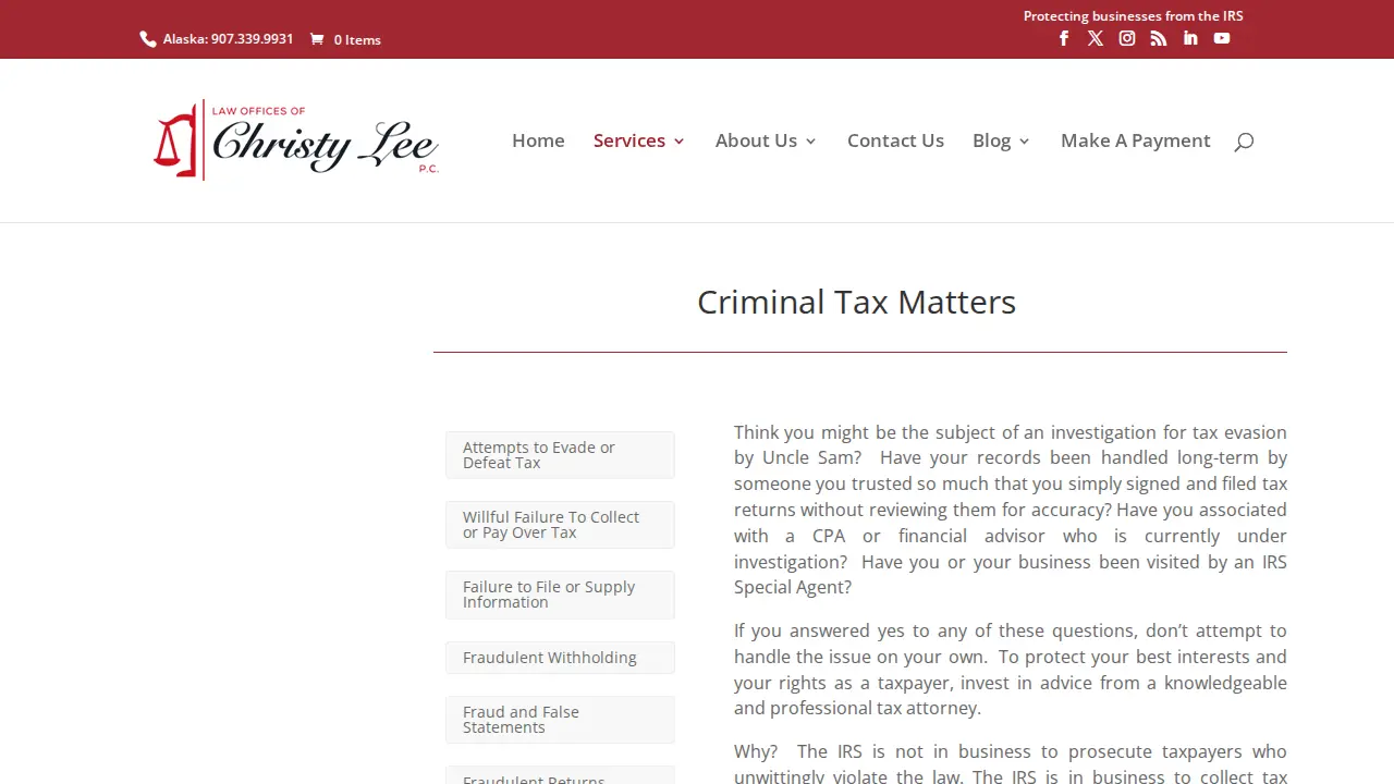 Law Offices of Christy Lee, P.C. page