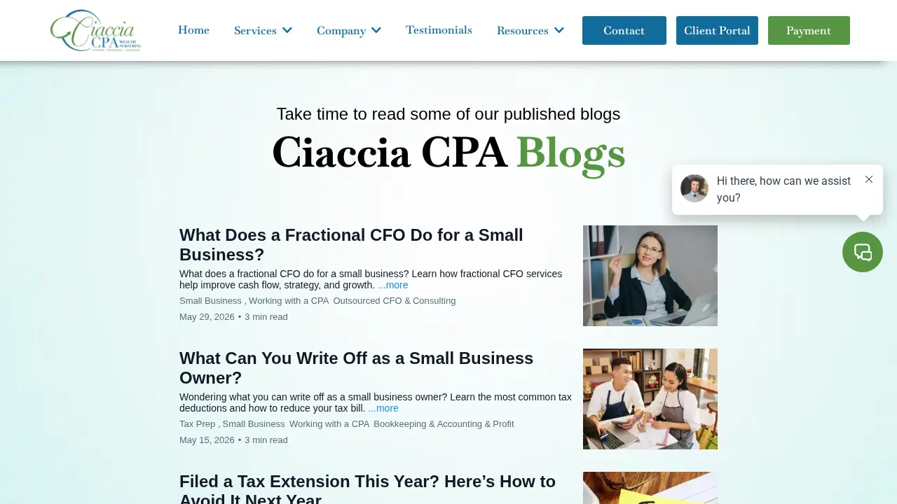 Ciaccia CPA page